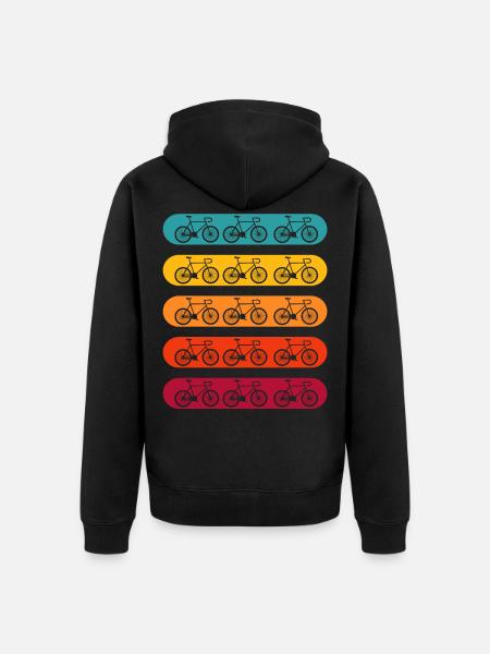BIKE - Unisex Premium Organic Zip Hoodie - black