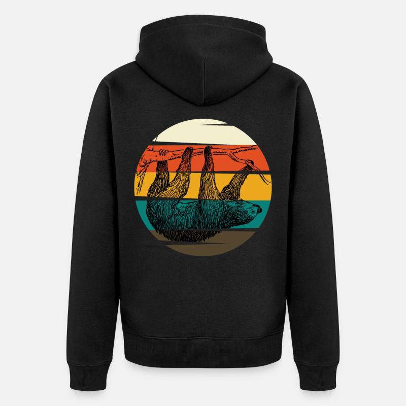 indolence - Veste à capuche bio Premium Unisexe - noir