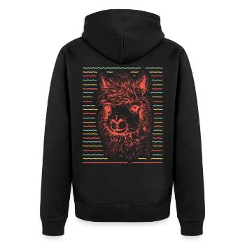 Alpaga alpaga - Veste à capuche bio Premium Unisexe - noir - Dos - Nico (187cm)