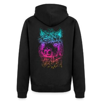 Alpaga alpaga - Veste à capuche bio Premium Unisexe - noir - Dos - Nico (187cm)