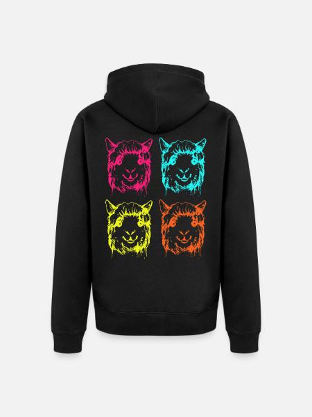 Alpaka - Unisex Premium Bio Zip Hoodie - Schwarz