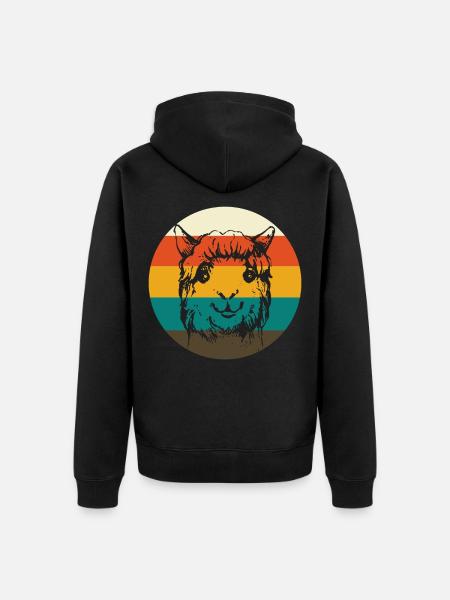 ALPACA ALPACA - Unisex Premium Organic Zip Hoodie - black