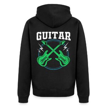 guitare - Veste à capuche bio Premium Unisexe - noir - Dos - Nico (187cm)