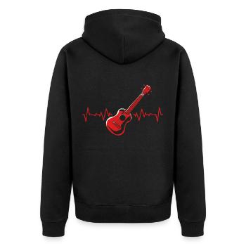 guitare - Veste à capuche bio Premium Unisexe - noir - Dos - Nico (187cm)