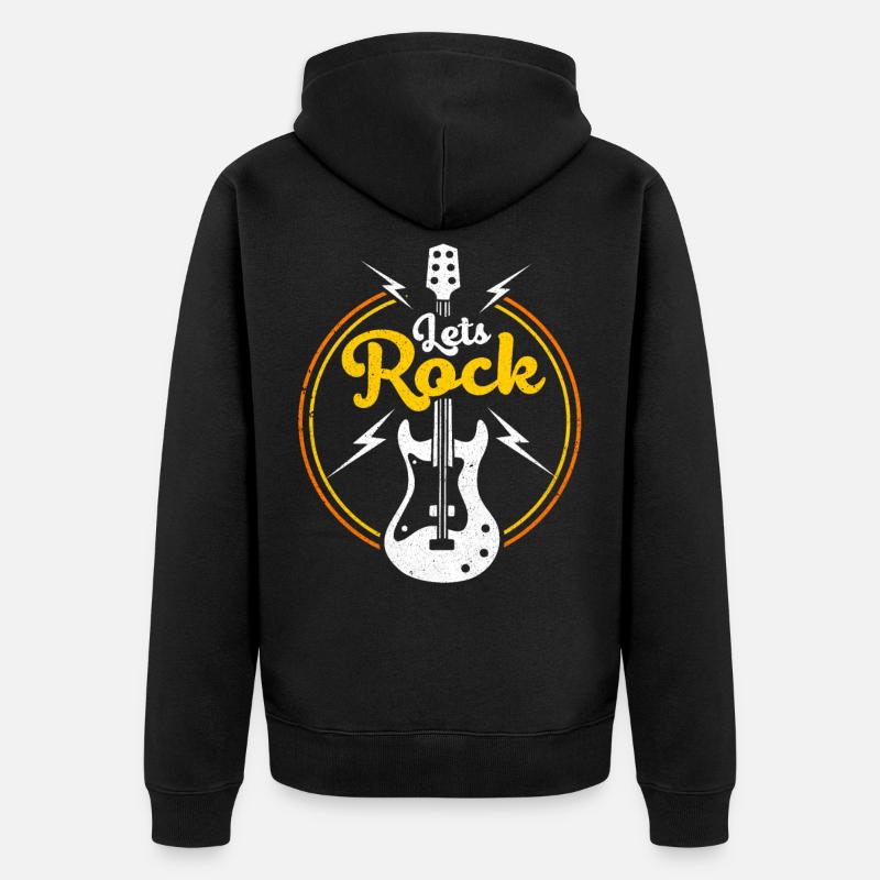 guitare - Veste à capuche bio Premium Unisexe - noir