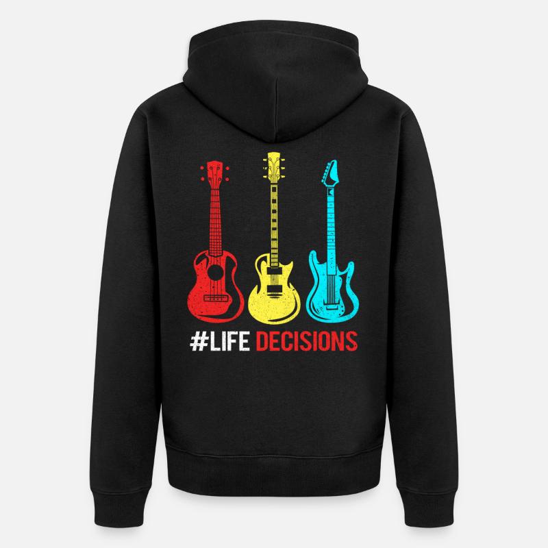 guitare - Veste à capuche bio Premium Unisexe - noir