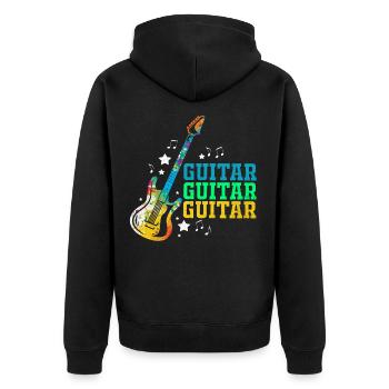 guitare - Veste à capuche bio Premium Unisexe - noir - Dos - Nico (187cm)