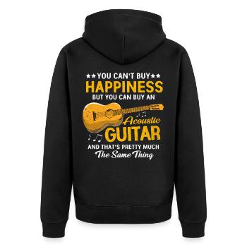 guitare - Veste à capuche bio Premium Unisexe - noir - Dos - Nico (187cm)