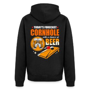 cornhole - Veste à capuche bio Premium Unisexe - noir - Dos - Nico (187cm)