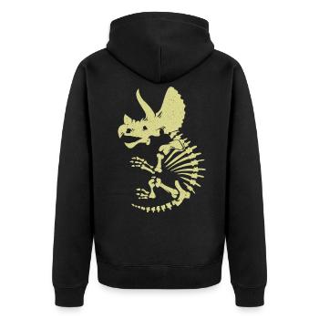 Triceratops - Veste à capuche bio Premium Unisexe - noir - Dos - Nico (187cm)