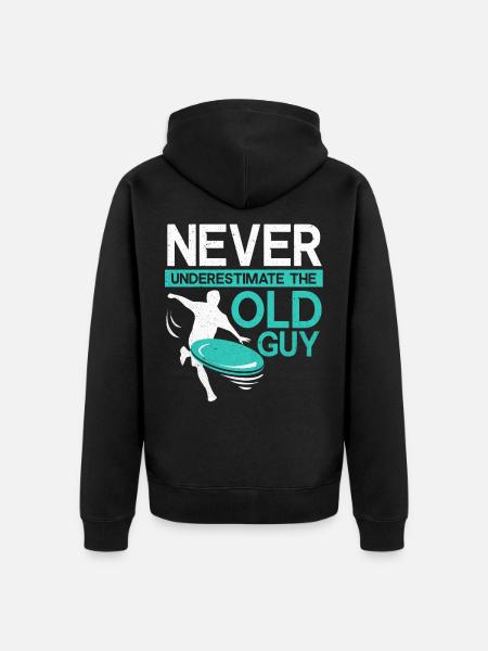 Frisbee - Unisex Premium Organic Zip Hoodie - black