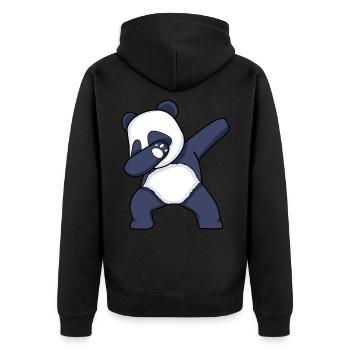 Dabbing Panda Dab Dance Panda dansant - Veste à capuche bio Premium Unisexe - noir - Dos - Nico (187cm)