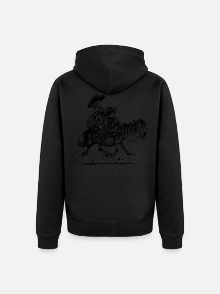 Thelwell 'Two Cowboys' - Unisex Premium Organic Zip Hoodie - 