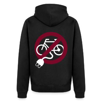 Cyclistes anti-vélo - Veste à capuche bio Premium Unisexe - noir - Dos - Nico (187cm)