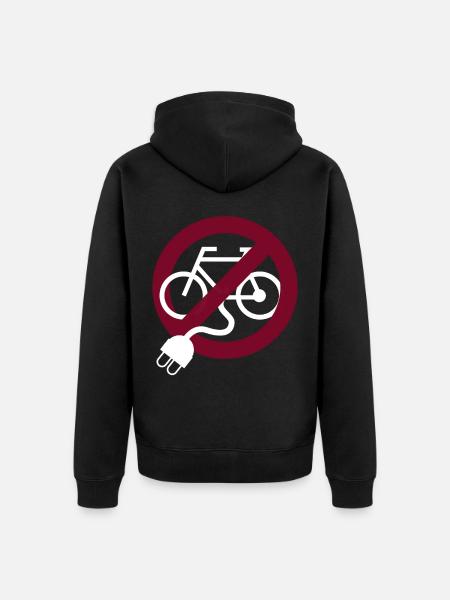 Anti Ebike Cyclists - Unisex Premium Organic Zip Hoodie - black