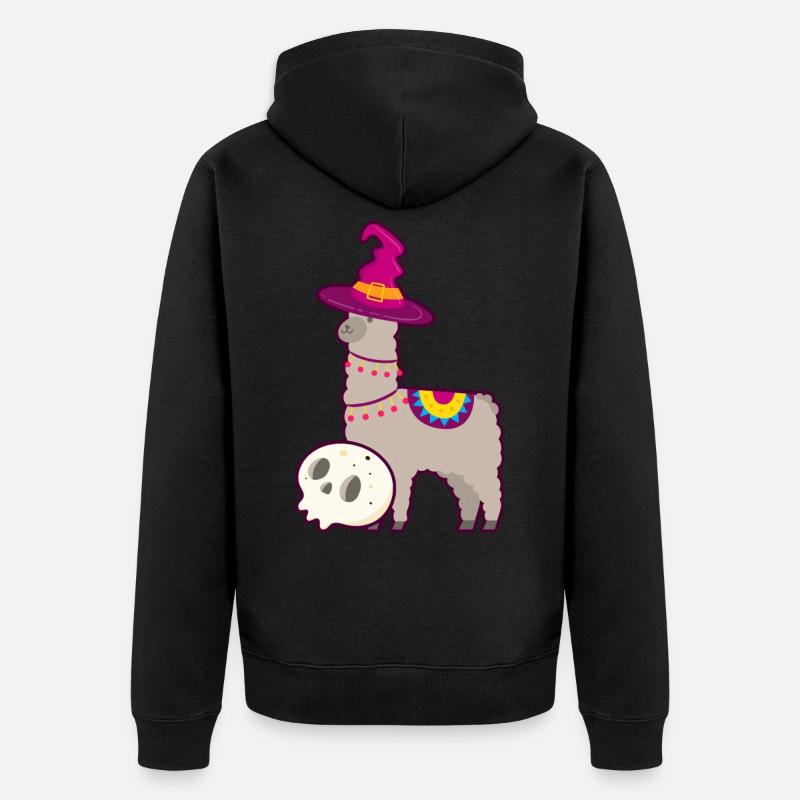 ALPACA HALLOWEEN Alpaka Carnaval - Veste à capuche bio Premium Unisexe - noir