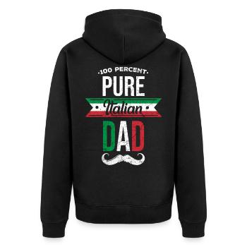 Italie Meilleur père fête des pères parents italiens - Veste à capuche bio Premium Unisexe - noir - Dos - Nico (187cm)