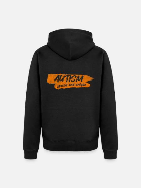 Autisme - Veste à capuche bio Premium Unisexe - noir