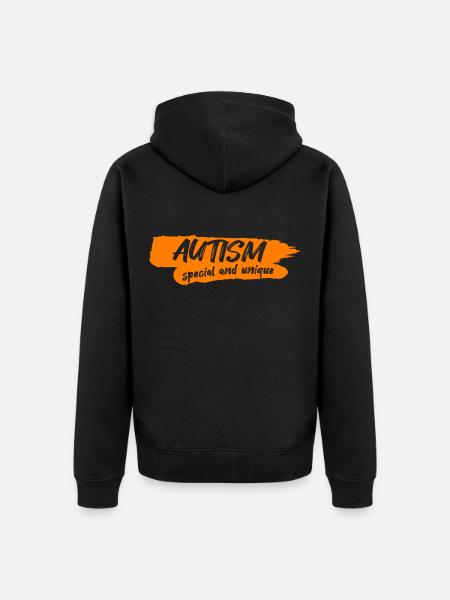 Autisme - Veste à capuche bio Premium Unisexe - noir