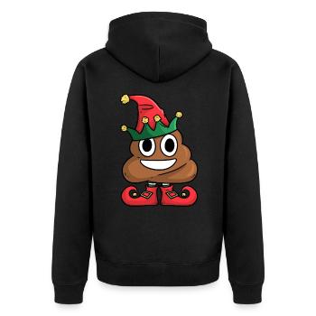 Elf Poop Elf Poop - Unisex Premium Organic Zip Hoodie - black - Back - Nico (187cm)