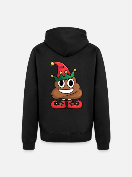 Elf Poop Elf Poop - Unisex Premium Organic Zip Hoodie - black