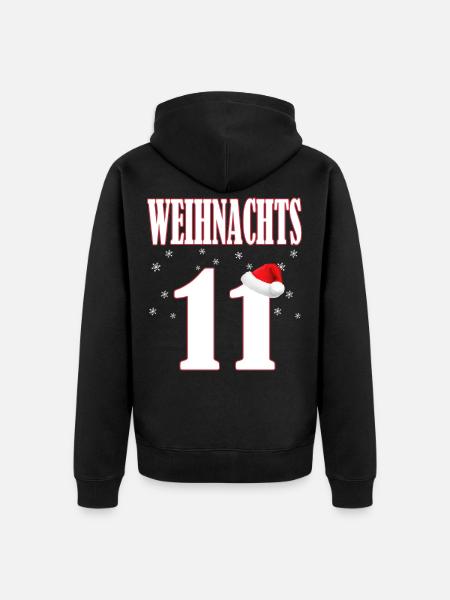 Weihnachten,Elf - Unisex Premium Bio Zip Hoodie - Schwarz