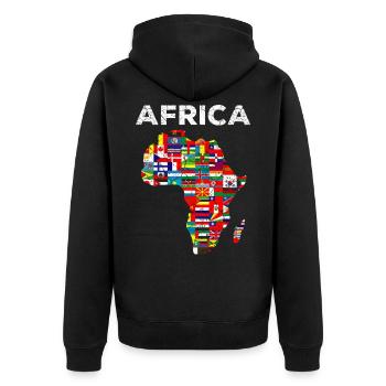 Fierté de drapeau africain de pays africain - Veste à capuche bio Premium Unisexe - noir - Dos - Nico (187cm)