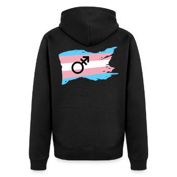 Transsexuel transsexuelle dragqueen cadeau genre - Veste à capuche bio Premium Unisexe - noir - Dos - Nico (187cm)