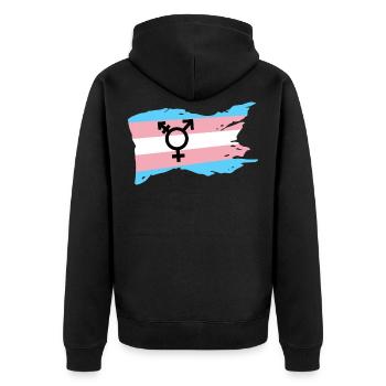 Transgenre Dragqueen TransSexuels Cadeau Genre - Veste à capuche bio Premium Unisexe - noir - Dos - Nico (187cm)