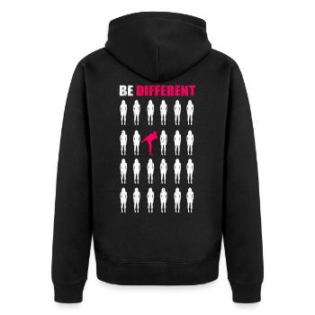Karate Girl Kampfkunst Kampfsport Mädchen Geschenk - Unisex Premium Bio Zip Hoodie - Schwarz - Hinten - Nico (187cm)
