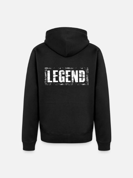 Legend - Unisex Premium Organic Zip Hoodie - black