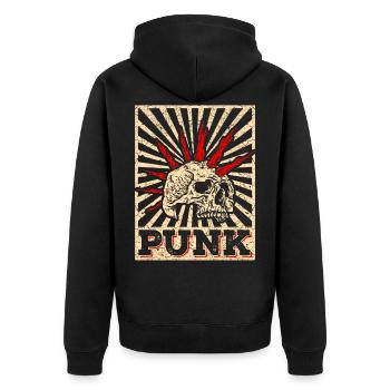 Punk music anarchy punk rock band concert gift - Unisex Premium Organic Zip Hoodie - black - Back - Nico (187cm)