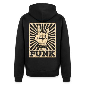 Punk music anarchy punk rock band concert gift - Unisex Premium Organic Zip Hoodie - black - Back - Nico (187cm)