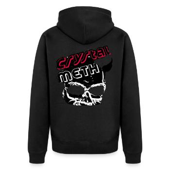 Crystal M - Veste à capuche bio Premium Unisexe - noir - Dos - Nico (187cm)