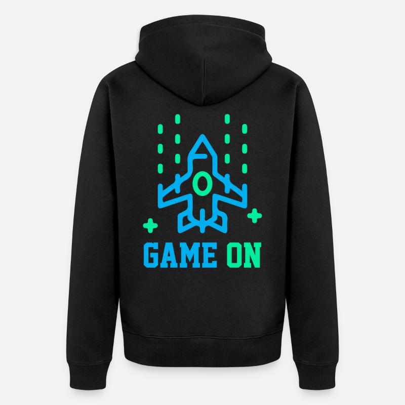 JEU SUR - Veste à capuche bio Premium Unisexe - noir