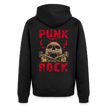 Musique punk punk rocker crâne punk punk - Veste à capuche bio Premium Unisexe - noir - Dos - Nico (187cm)