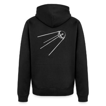 Spoutnik URSS satellite Union soviétique Russie - Veste à capuche bio Premium Unisexe - noir - Dos - Nico (187cm)