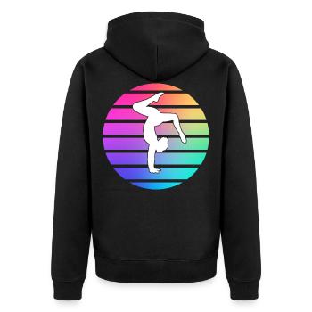Gymnastique gymnastique gymnastique sport disant gymnaste - Veste à capuche bio Premium Unisexe - noir - Dos - Nico (187cm)
