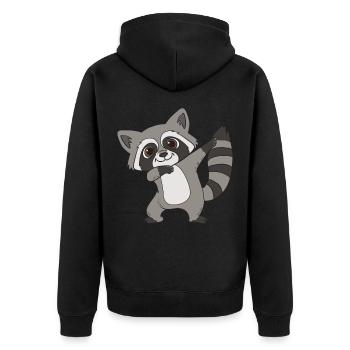 Raccoon Dabbing Raccoon - Veste à capuche bio Premium Unisexe - noir - Dos - Nico (187cm)
