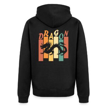 Dragon - Veste à capuche bio Premium Unisexe - noir - Dos - Nico (187cm)