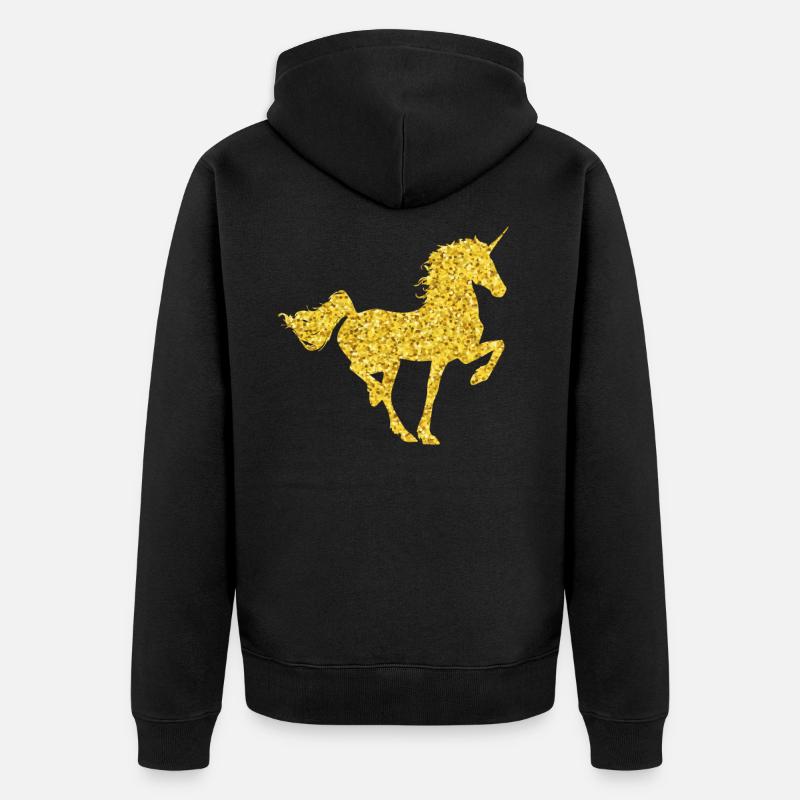 Paillettes de cheval - Veste à capuche bio Premium Unisexe - noir