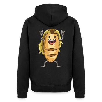 Baker I Rocker Bread Costume I Bakery I Bake - Unisex Premium Organic Zip Hoodie - black - Back - Nico (187cm)