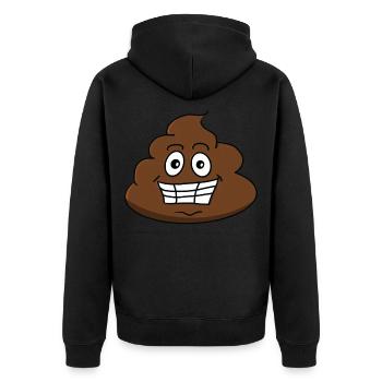 crottes fraîches - Veste à capuche bio Premium Unisexe - noir - Dos - Nico (187cm)