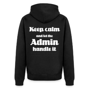 Restez calme et laissez l'administrateur s'en occuper - Veste à capuche bio Premium Unisexe - noir - Dos - Nico (187cm)