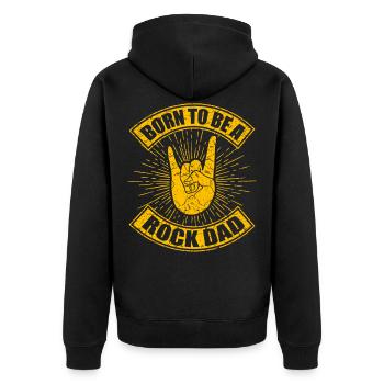 Rock Papa Rock et Roll Fête des Pères Cadeaux - Veste à capuche bio Premium Unisexe - noir - Dos - Nico (187cm)