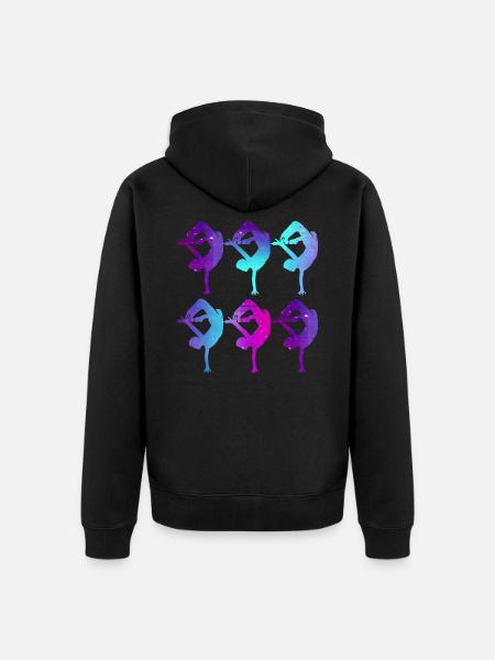 Breakdance dancers - Unisex Premium Organic Zip Hoodie - black