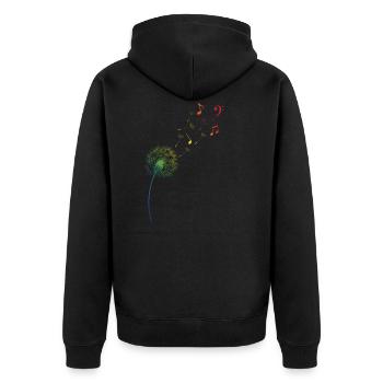 Partitions de pissenlit pissenlit arc-en-ciel - Veste à capuche bio Premium Unisexe - noir - Dos - Nico (187cm)