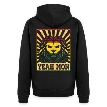 Jamaïque Caraïbes Vacances Jamaïque Rasta Reagge - Veste à capuche bio Premium Unisexe - noir - Dos - Nico (187cm)