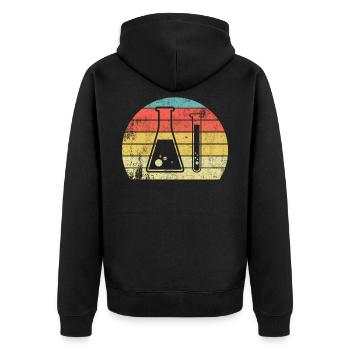 Chimie Geek Tube à essai Vintage Retro - Veste à capuche bio Premium Unisexe - noir - Dos - Nico (187cm)