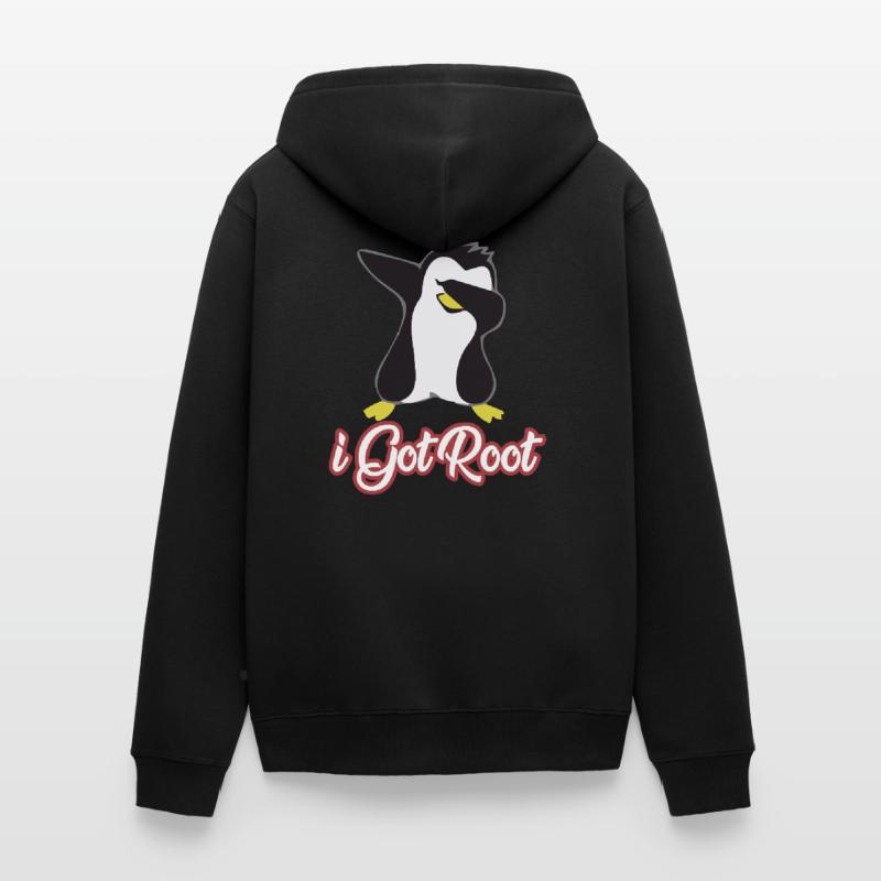 Geek Linux Ich bin root Unisex Premium Bio Zip Hoodie